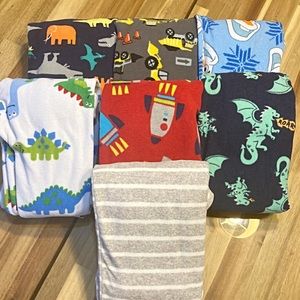 Carters Footie Pajamas 4T (7 Pairs) boys lot/bundle